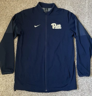Pittsburgh Panthers Nike Dri Fit Windbreaker Jacket Blue Mens Size Large Tall LT - Image 1 of 4
