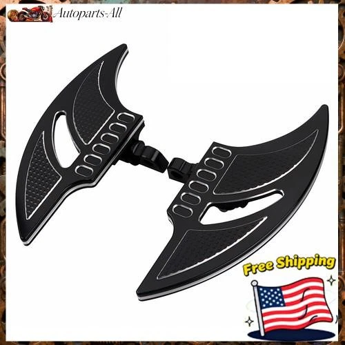 Tableros de piso CNC para pasajeros traseros estriberas estriberas negras para Harley FLST FLHR Foto 1 de 4