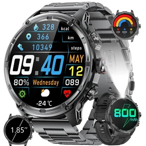 HIRREO Smart Watches for Men (Bluetooth Call), 1.85" Extra Large Screen - Photo 1 sur 8