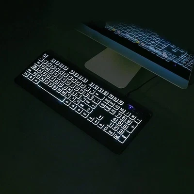 Large Print Keyboard With White Backlight, High Contrast For Low Vision Users - Image 1 of 4