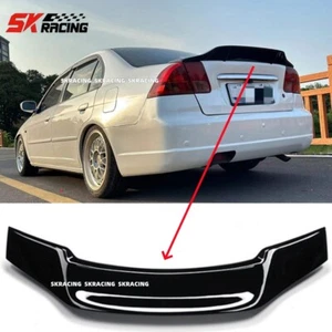 Glossy Black Rear Trunk Spoiler Lid Wing Bodykit For 2001-2005 Honda Civic Sedan - Picture 1 of 17