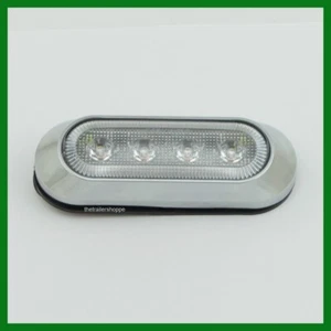 Lente estroboscópica transparente ámbar Maxxima M20384YCL 4 LED de advertencia con bisel cromado - Imagen 1 de 3