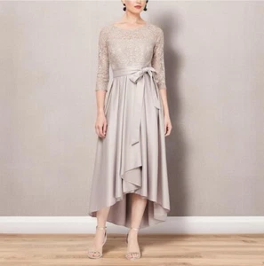 Alex Evenings Women's Satin Ballgown Dress with Pockets, Size 14 - Picture 1 of 5
