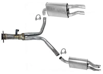 Tubo Y trasero con sistema de silenciador doble HECHO EN EE. UU. para Chevrolet Corvette 1986-1990 Foto 1 de 4