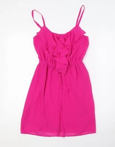 FOREVER 21 Womens Pink Polyester A-Line Size S Scoop Neck - Picture 1 of 10