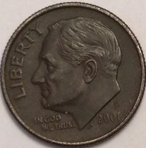 2001 P FB Roosevelt Dime Cover