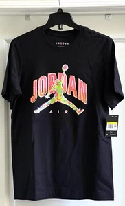 Nike Air Jordan Jumpman Logo Shirt Tee CZ8383-010 Black Multicolor Mens SMALL - Picture 1 of 10