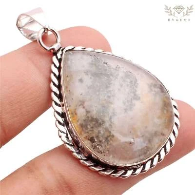 Achat Edelstein 925 Versilberter Anhänger Handmade Schmuck Gift 4.3cm P-12818 - Bild 1 von 3