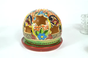 Talavera Pottery Tea Light Dome Stars and Moons 6" x 6"  Mexico - Picture 1 of 8