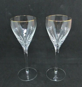 2 Lenox Firelight Gold Cut Panel Wines - Picture 1 of 3