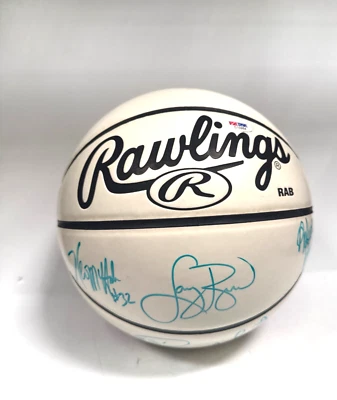 Larry Bird, McHale +3 Autos Signed Rawling's Basketball Boston Celtics PSA - Image 1 of 4