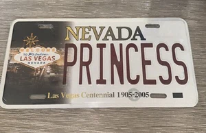 NUOVA Targa Centenario Las Vegas Nevada PRINCIPESSA Full Size Lettera Rialzata - Foto 1 di 2