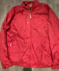 Sperry Top-Sider Windbreaker Rain Jacket Mens 2XL Red Full Zip Preowned - Picture 1 of 2