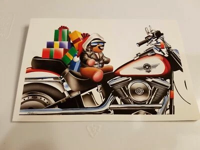 TARJETAS DE NAVIDAD HARLEY DAVIDSON #X425 SANTA BEAR CON REGALOS EN HARLEY (10) Foto 1 de 3