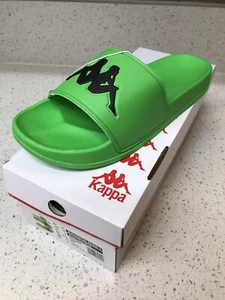 Kappa Authentic Adam 2 Slides 303GAD0 Green Fluo-Black Unisex Mens Size 10 - Picture 1 of 5