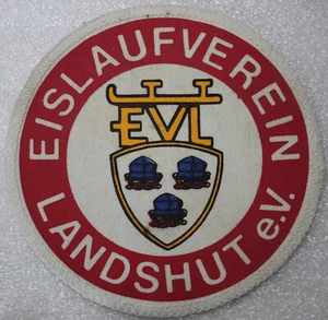 EISHOCKEY PATCH AUFNÄHER Ø 110 mm * EV LANDSHUT - Deutscher Meister 1970 + 1983 - Picture 1 of 2