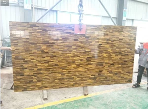 Amazing Tiger Eye Countertop Stone Slab Table Yellow Tiger Eye Stone Tables - Picture 1 of 7