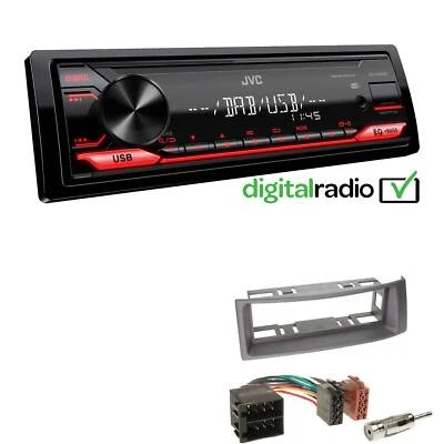 JVC 1-DIN Digital Autoradio DAB+ für Renault Megane I Megane Scenic hellgrau - Bild 1 von 4