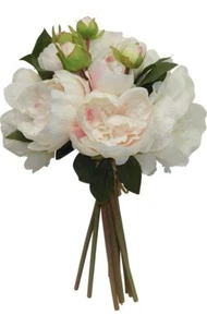 Realistic Peony Bouquet 10 Stems 14in Pink - Picture 1 of 1