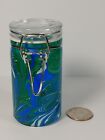 Marbled Glass Stash Fido Jar Clamp Lid for Crafting Storage, Spices, Herbs etc.