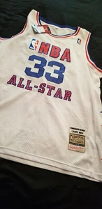 WHITE Larry Bird #33 Signed All-Star Game Jersey Mitchell & Ness JSA WIT543178 - Picture 1 of 8