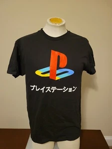 Camisa japonesa kanji con logotipo de Playstation negra talla mediana por Ripple Junction - Imagen 1 de 7