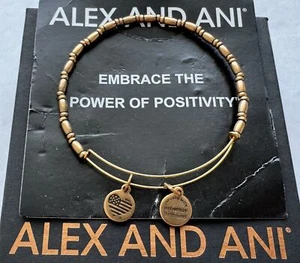 Alex and Ani 'Reed Beaded' Pure | Connection | Clarity Charm Bangle - Picture 1 of 5