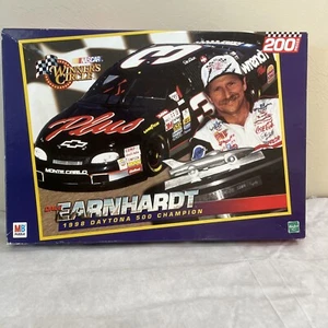 VINTAGE MILTON BRADLEY NASCAR DALE EARNHARDT JIGSAW PUZZLE 200 PCS. NEW SEALED - Picture 1 of 6