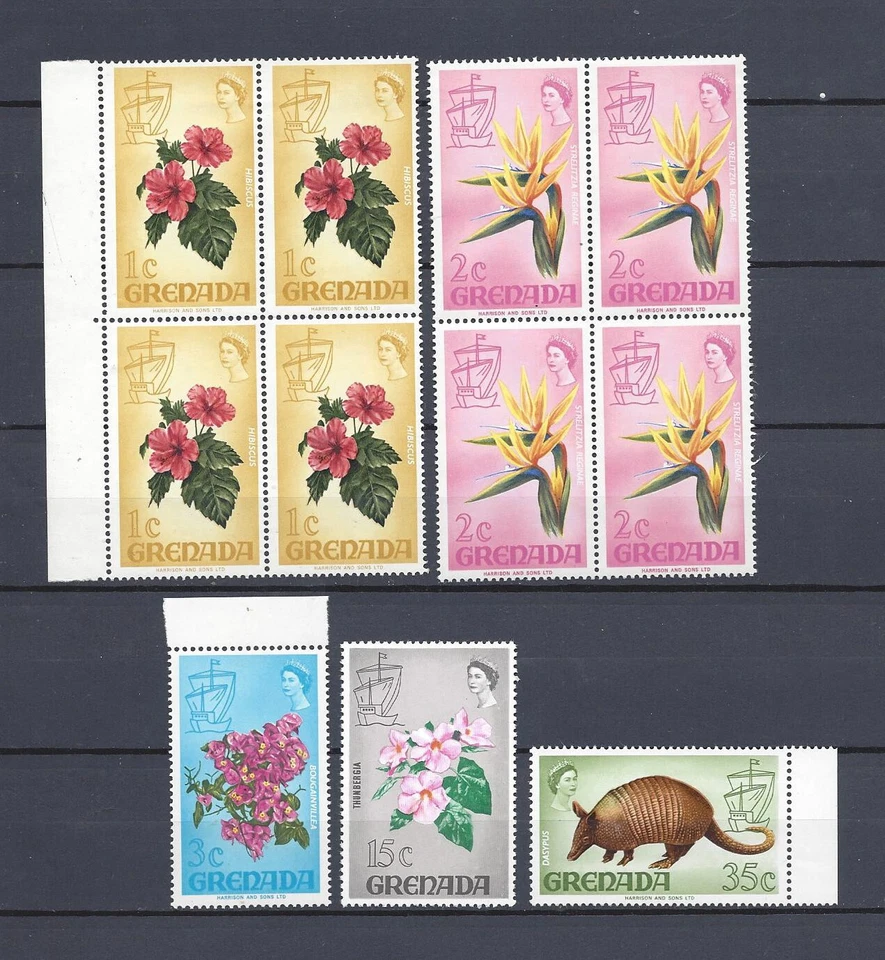 GRENADA (1968-1970 QE-II Animais e Flores: Parte de um conjunto) MNH SuperB - Imagem 1 de 1