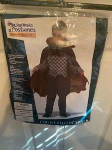 New Count Bloodfiend Vampire Costume Child Size Large 10-12 Vst Slvs Dickie Cape - Picture 1 of 5