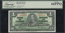 Bank of Canada $1, 1937 - BC-21d. Legacy Gem New 66 PPQ - Serial #R/N8459643