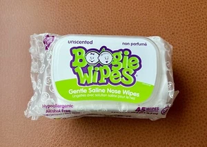 Boogie Wipes Gentle Saline Nose Wipes Hypoallergenic Alcohol Free Unscente 45 Ct - Picture 1 of 3