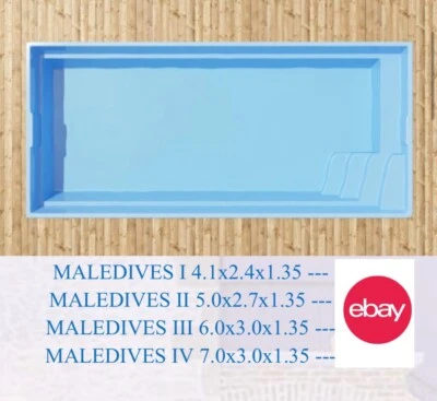 piscina in vetroresina Maldives! SCONTO DI 1500€ Acconto per acquisto 1100€ - Immagine 1 di 4