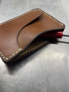 Kartenetui Leder Vintage, Slim Pocket Geldbörse, Sleeve Holder Herren, Handarbeit - Bild 1 von 3