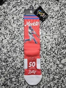 Strideline Los Angeles Dodgers Mookie Betts Red Crew Socks M/L Unisex - Picture 1 of 7
