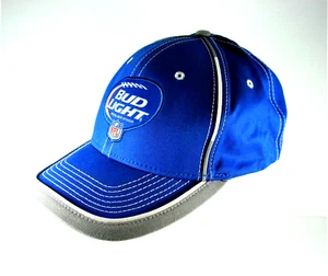Bud Light Official Beer Sponsor NFL Blue Baseball Cap Hook & Loop Back - Picture 1 of 7