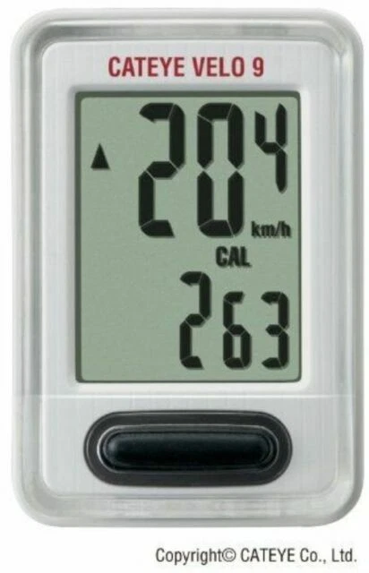 CatEye VELO 9 Cycling Computer - Cc-vl820 White