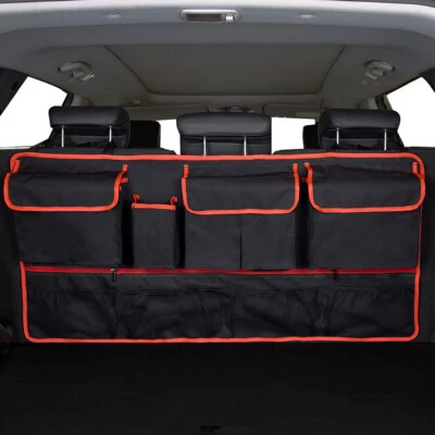 Car Trunk Organizer Storage Bag Backseat Capacity Stowing Tidying Oxford Cloth - Image 1 of 4