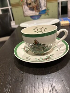 Spode Christmas Tree Cup And Saucer - Picture 1 of 7