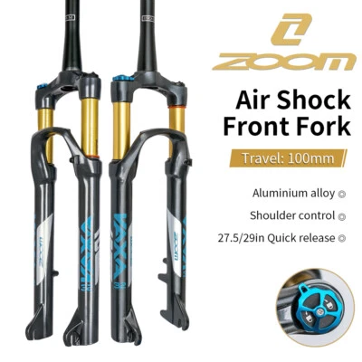 ZOOM 27.5' 29' MTB Bike Air Suspension Fork | 100mm Travel | 9*100mm QR | Disc - Image 1 of 4