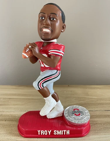Heisman Winner TROY SMITH Ohio State Buckeyes 2007 Medallion Football Bobblehead Cover
