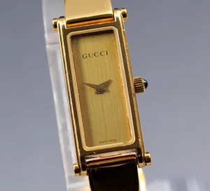 【EXC+5】 Vintage Gucci 1500L Gold Square Quartz Women's Watch From JAPAN - Picture 1 of 10