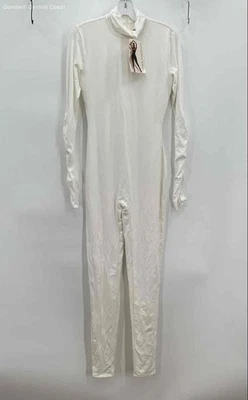 Naked Wardrobe Women's White Turtleneck Jumpsuit - Size Medium NWD - Image 1 of 4
