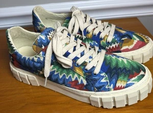 Farm Rio Multicolor Canvas Sneakers Size 8 BR 37 EUR39 Boho Chunky Sole Shoes - Picture 1 of 9