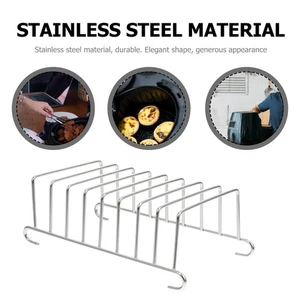 2 PCS Bread Rack Accessories Wire Toast Stainless Steel Roasting Air Fryer - Picture 1 of 12