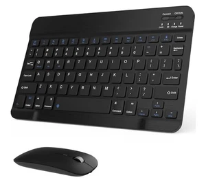 NEW Ultra Slim Rechargeable Bluetooth Keyboard & Mouse Combo for iPad Android PC - Picture 1 of 8