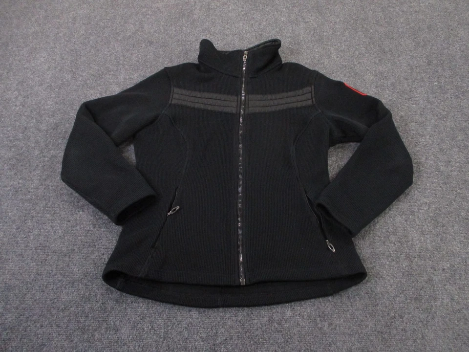 Chaqueta Spyder para mujer L negra polar rendimiento activo núcleo suéter elástico Foto 1 de 4