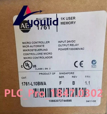 1PCS New Allen Bradley 1761-L10BWA MICROLOGIX 1000 Controller  US Free tax - Image 1 of 4