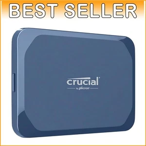 X10 4TB Portable SSD, 2,100MB/s Read Speed, USB-C, Water-Resistant - Matte Blue - Picture 1 of 9