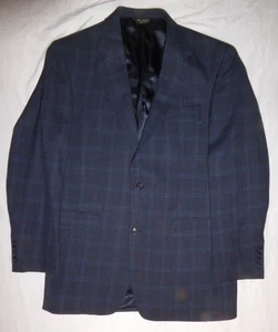Jos. A. Giacca blazer banca uomo 50R blu navy a righe 100% lana cappotto sportivo - Foto 1 di 17